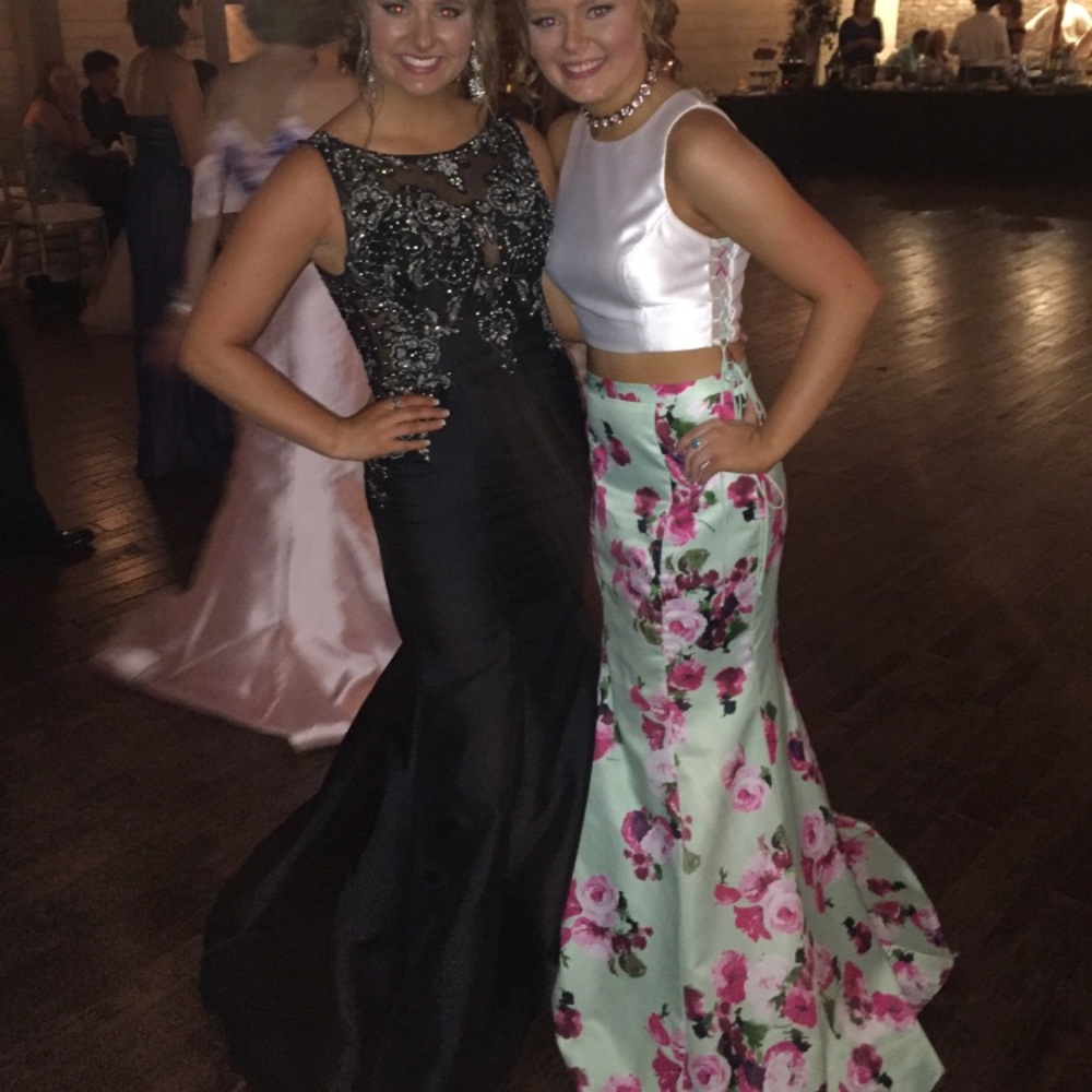 Pretty Mermaid Square Neckline Black Prom Dresses Birthday Outfits Evening Gowns main image 0
